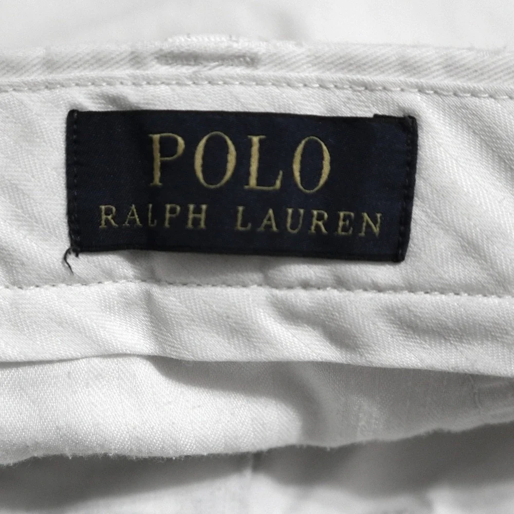 Polo Ralph Lauren Shorts Mens 46B White Chino Cotton Twill Casual Summer